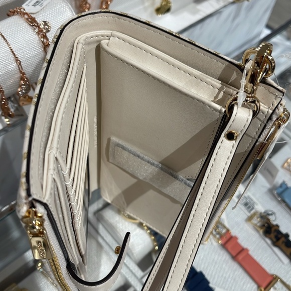 Michael Kors Jet Set Travel Large Double-Zip Wristlet-Wallet-PhoneHolder Pale Gd - Picture 12 of 16